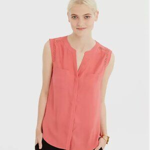 Ann Taylor button down sleeveless blouse XS